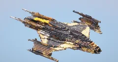 Yellow Starship — Minecraft Build by LeonisBuilds (1)