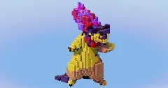 Hisuian Typhlosion from Pokemon — Minecraft Build by LeonisBuilds (1)