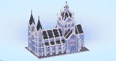 White Gothic Cathedral — Minecraft Build by LeonisBuilds (2)