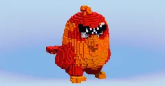 Red from Angry Birds — Minecraft Build by LeonisBuilds (1)