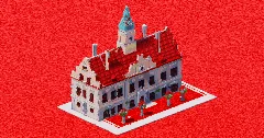 Red Roof Town Hall — Minecraft Build by ImpossibleBuilds (1)