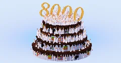 8000 Followers on Patreon Cake | FREE — Minecraft Build by LeonisBuilds (1)