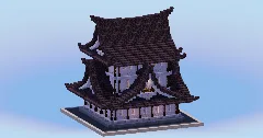 Japanese Temple Black and White version — Minecraft Build by LeonisBuilds (2)