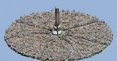 Futuristic Mega City, Fully Built 2500x2500 blocks map — Minecraft Build by LeonisBuilds (1)