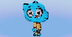 Gumball from The Amazing World of Gumball — Minecraft Build by LeonisBuilds (2)