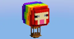 Rainbow Sheep Hot Air Balloon — Minecraft Build by LeonisBuilds (1)
