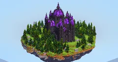 Dark Amethyst Gothic Cathedral v2 on Floating Island — Minecraft Build by LeonisBuilds (2)