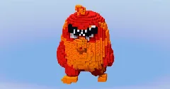 Red from Angry Birds — Minecraft Build by LeonisBuilds (2)