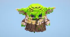 Grogu from Star Wars — Minecraft Build by LeonisBuilds (2)