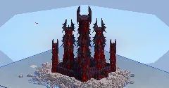 Dark Red Fantasy Castle 400x400 Blocks Fully Built Map — Minecraft Build by LeonisBuilds (2)