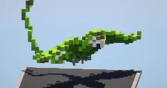 Green Parrot — Minecraft Build by LeonisBuilds (1)