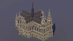 Tuff Gray Gothic Cathedral — Minecraft Build by MellowHat (2)
