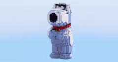 Brian Griffin from Family Guy — Minecraft Build by LeonisBuilds (1)