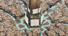 Futuristic Mega City, Fully Built 2500x2500 blocks map — Minecraft Build by LeonisBuilds (7)