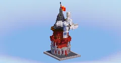 Mangrove Red Medieval Windmill — Minecraft Build by LeonisBuilds (2)