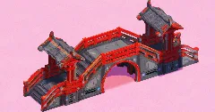 Red Asian Bridge Scifi — Minecraft Build by EasternRealms (1)