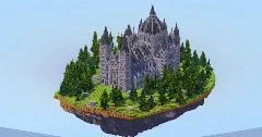 Gothic Cathedral on Floating Island v2 — Minecraft Build by LeonisBuilds (1)