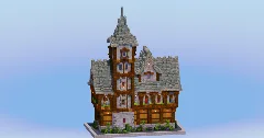 Medieval Town Hall Tuff Bricks — Minecraft Build by LeonisBuilds (2)