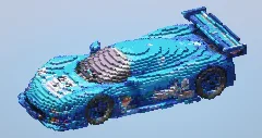 Blue Racer Car — Minecraft Build by LeonisBuilds (2)