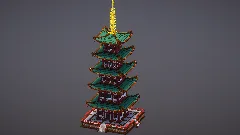 Green Japanese Pagoda — Minecraft Build by MellowHat (5)