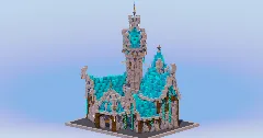 Cyan Medieval Fantasy Castle — Minecraft Build by LeonisBuilds (1)