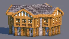 Medieval Trading Hall - Fully Decorated Interior | Download — Minecraft Build by RaekonBuilds (4)