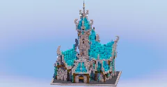 Cyan Medieval Fantasy Castle — Minecraft Build by LeonisBuilds (2)
