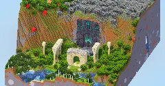Fully Built 150x150 Blocks Mountain Dungeon Map with Interiors — Minecraft Build by LeonisBuilds (5)