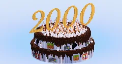 2000 Followers on Patreon Cake | FREE — Minecraft Build by LeonisBuilds (2)