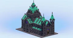 Compact Dark Copper Gothic Cathedral — Minecraft Build by LeonisBuilds (2)