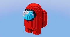 Red Amongus Crewmate from Amongus — Minecraft Build by LeonisBuilds (2)