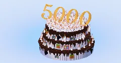5000 Followers on Patreon Cake | FREE — Minecraft Build by LeonisBuilds (2)