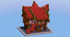 Mangrove Red Medieval Tavern — Minecraft Build by LeonisBuilds (2)