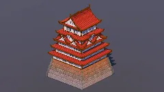 Red Roof Japanese Castle — Minecraft Build by MellowHat (3)