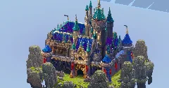 Blue Fantasy Castle — Minecraft Build by StrongholdStudios (1)