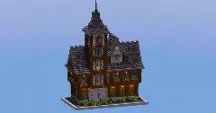 Medieval Town Hall Deepslate Version — Minecraft Build by LeonisBuilds (1)