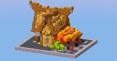 Oak Medieval Fruit Shop — Minecraft Build by LeonisBuilds (1)