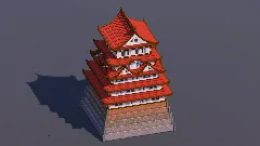 Red Roof Japanese Castle — Minecraft Build by MellowHat (2)