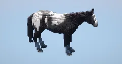 Black and White horse small — Minecraft Build by LeonisBuilds (2)