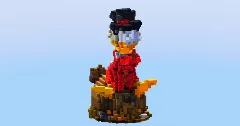 Uncle Scrooge from Disney Duck Tales — Minecraft Build by LeonisBuilds (1)