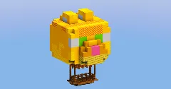 Yellow Cat Hot Air Balloon — Minecraft Build by LeonisBuilds (2)