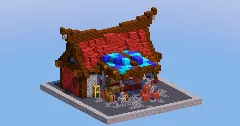 Mangrove Red Medieval Butcher House — Minecraft Build by LeonisBuilds (1)