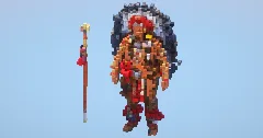Native American‎ Statue — Minecraft Build by LeonisBuilds (1)