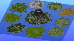 Survival Multibiome Archipelago 2000x2000 Blocks Custom Map, Volcano, Cherry Grove, Palms, Jungle, Forest, Autumn Forest, Cypress Forest, Taiga, Birch Forest — Minecraft Build by LeonisBuilds (7)
