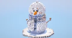 Cartoon Snowman — Minecraft Build by LeonisBuilds (1)