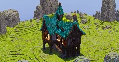 Blue Medieval House — Minecraft Build by StrongholdStudios (2)