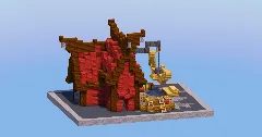 Mangrove Red Medieval Carpenter House — Minecraft Build by LeonisBuilds (1)