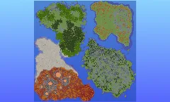Survival Multibiome 2000x2000 Blocks Custom Map, Volcanoes, Crimson forest, Desert, Red Desert, Mesa, Forest, Jungle, Mountains, Jagged Peaks, Taiga, Cliffs, Autumn forest — Minecraft Build by LeonisBuilds (2)