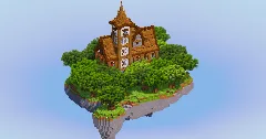 Medieval Town Hall on Floating Island — Minecraft Build by LeonisBuilds (2)