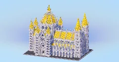 Golden Gilded Gothic Cathedral v2 — Minecraft Build by LeonisBuilds (1)